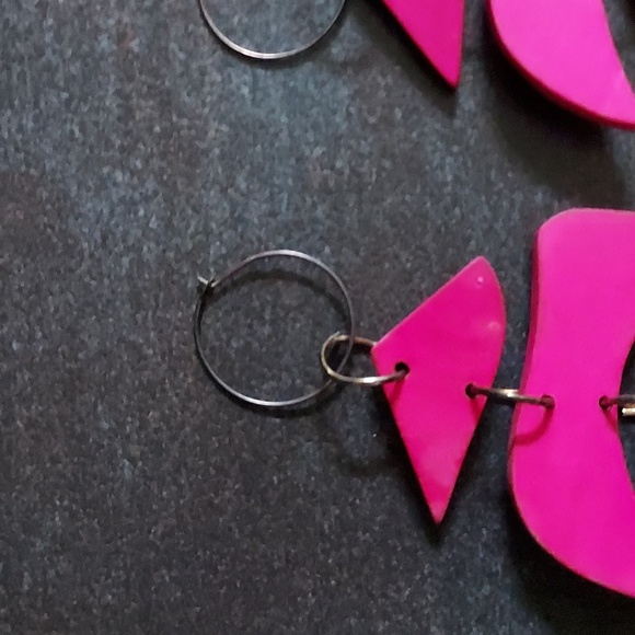 *Vintage* wooden fishbone earrings - Picture 5 of 8